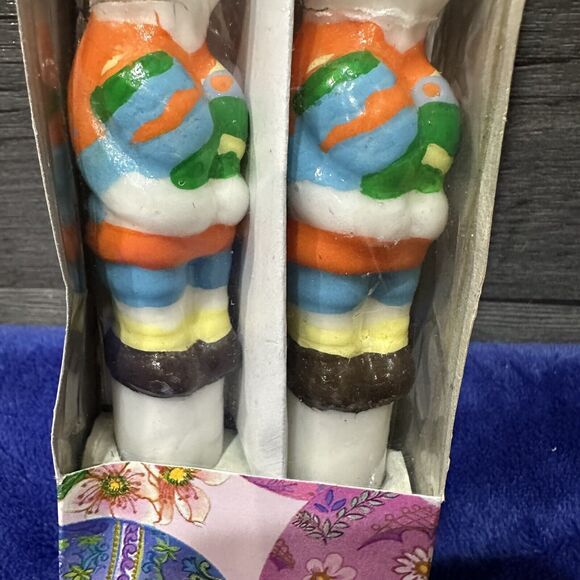 Vintage Easter Bunny Candles Set of 2 in Original Box Unlit 10” - Picture 5 of 8